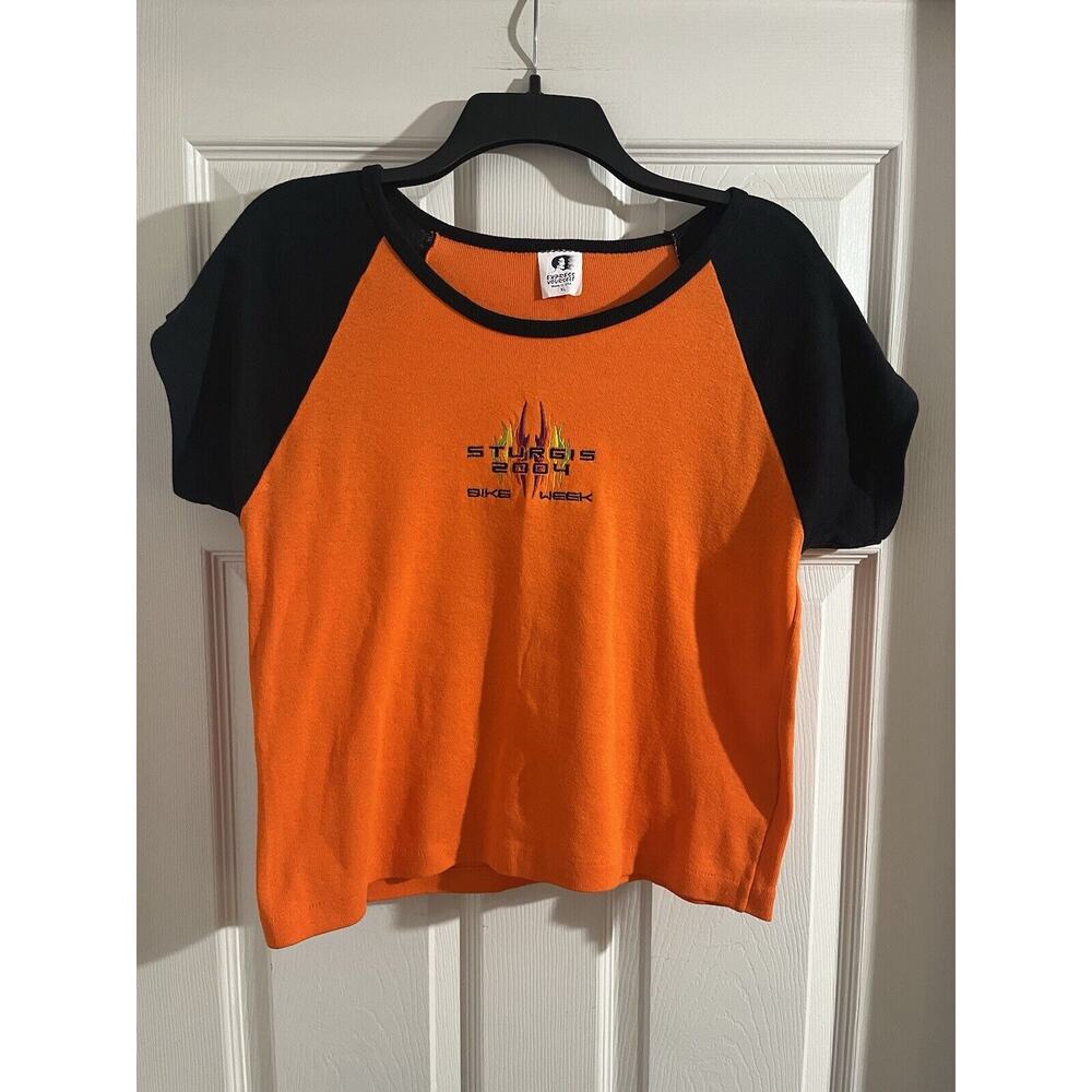 2004 Bike Week Sturgis Womens Shirt Crop Top Motorcycle Sz XL